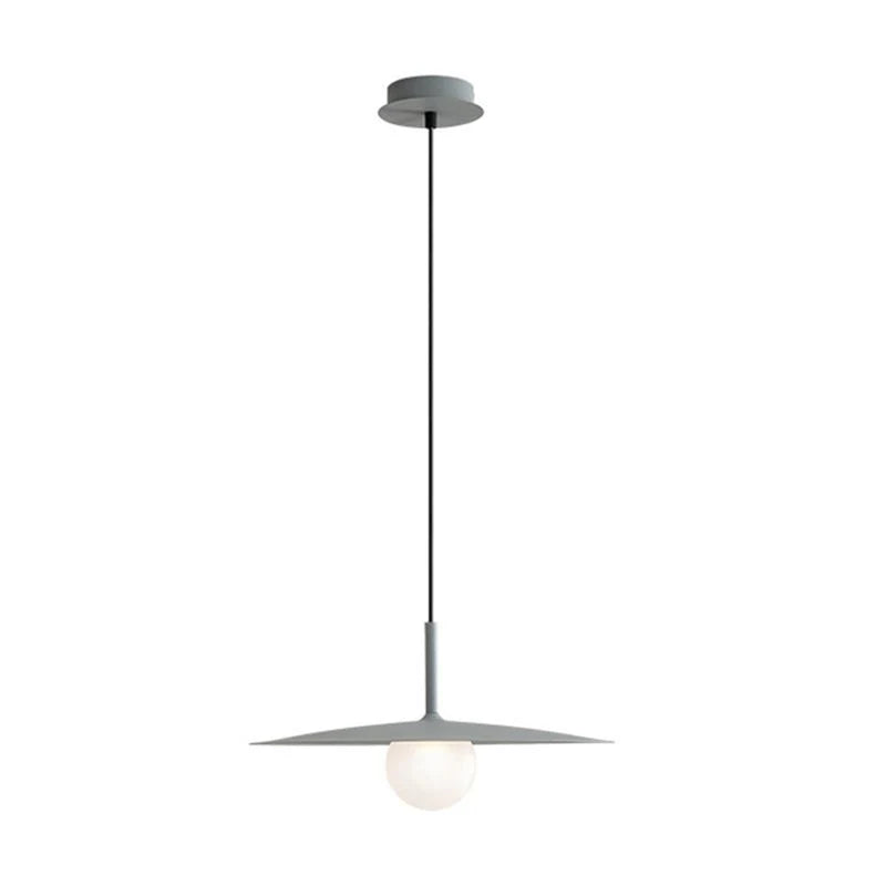 Pendant Light | Dish-Shade Glass & Metal | Adjustable Cord