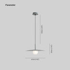 Pendant Light | Dish-Shade Glass & Metal | Adjustable Cord