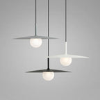 Pendant Light | Dish-Shade Glass & Metal | Adjustable Cord