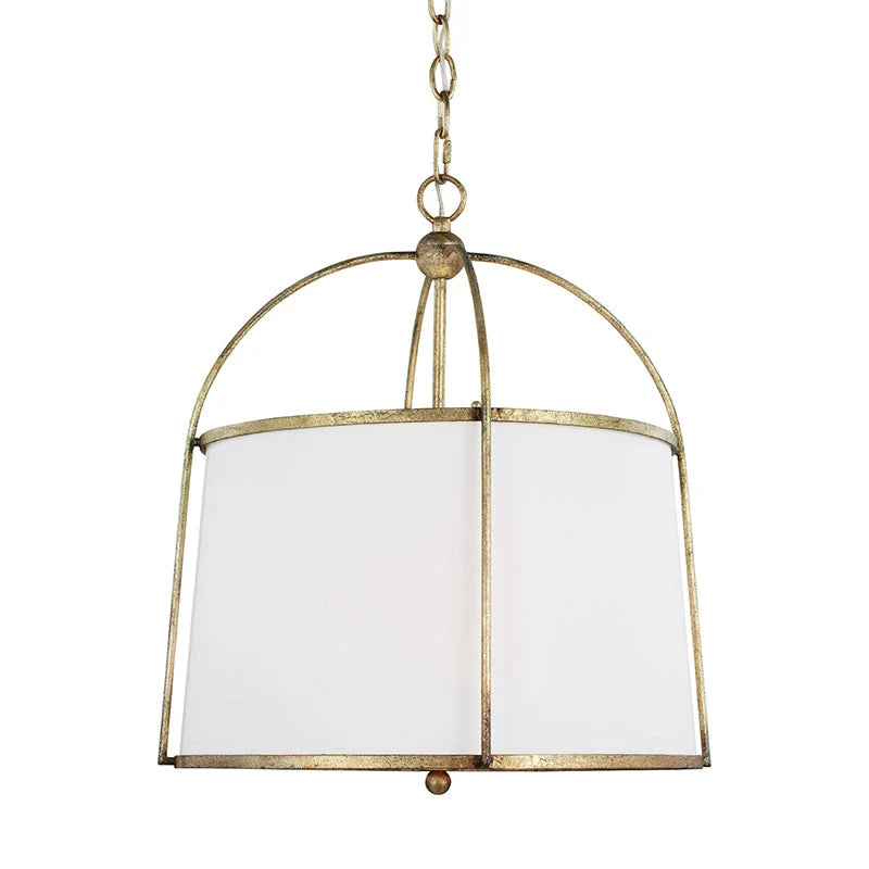 Pendant Light | Fabric Shade & Iron Body | Two Sizes