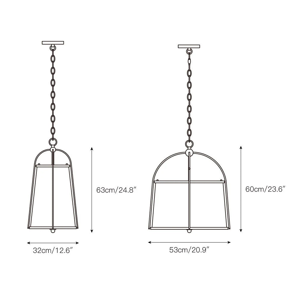 Pendant Light | Fabric Shade & Iron Body | Two Sizes