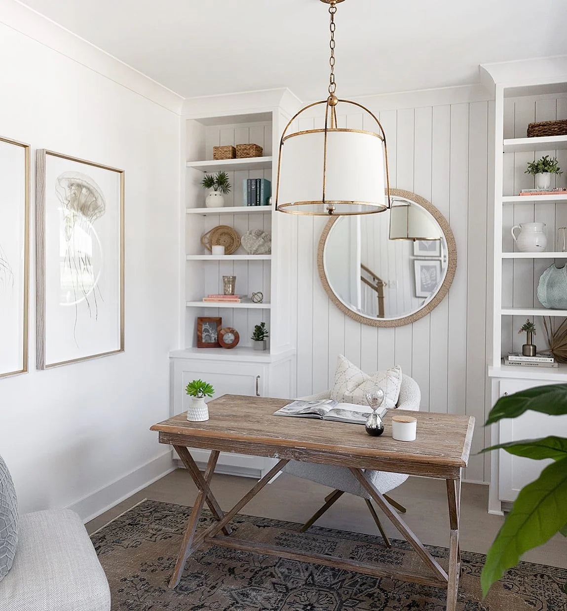 Pendant Light | Fabric Shade & Iron Body | Two Sizes