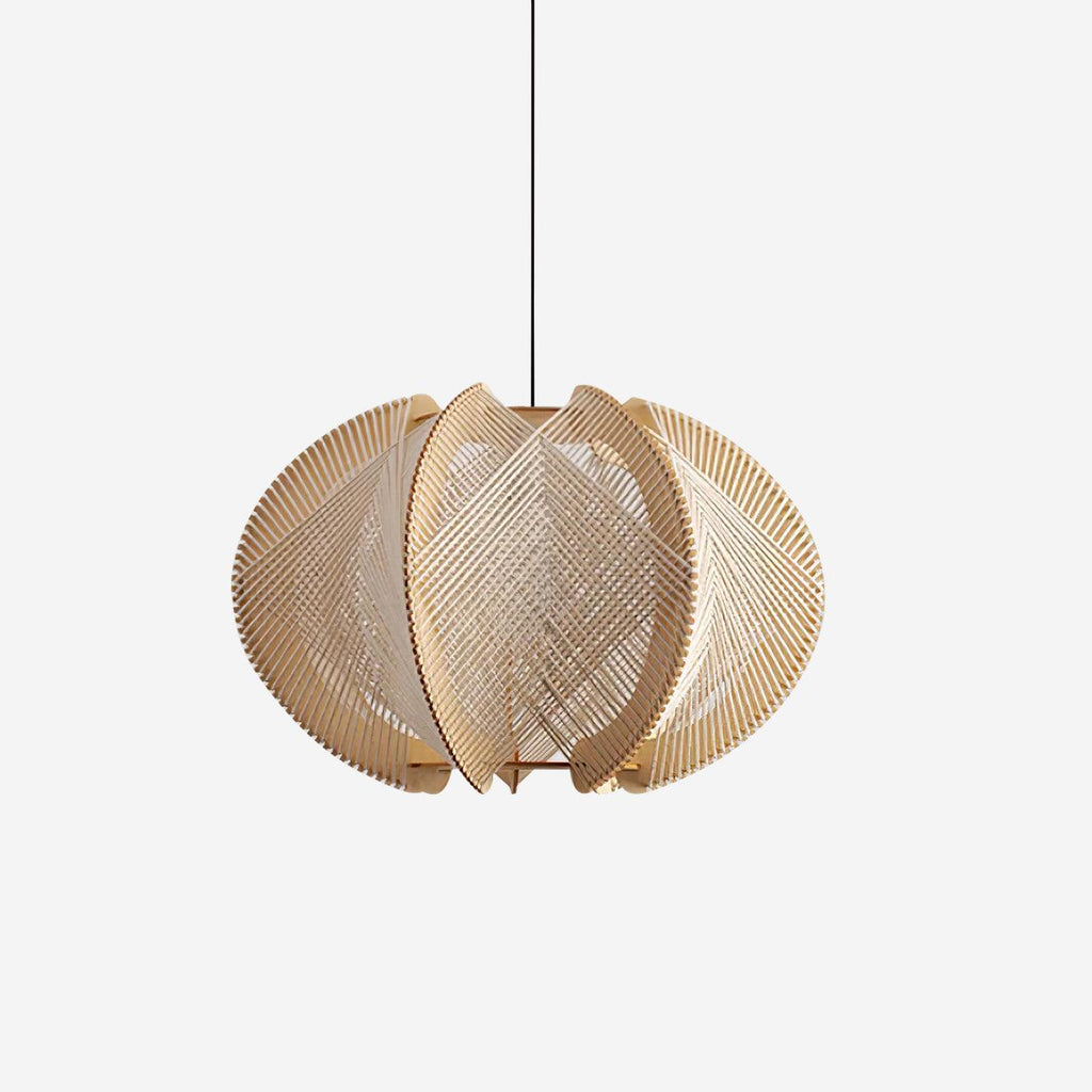 Pendant Light | Fabric Shade & Wood Frame | 30–60 cm