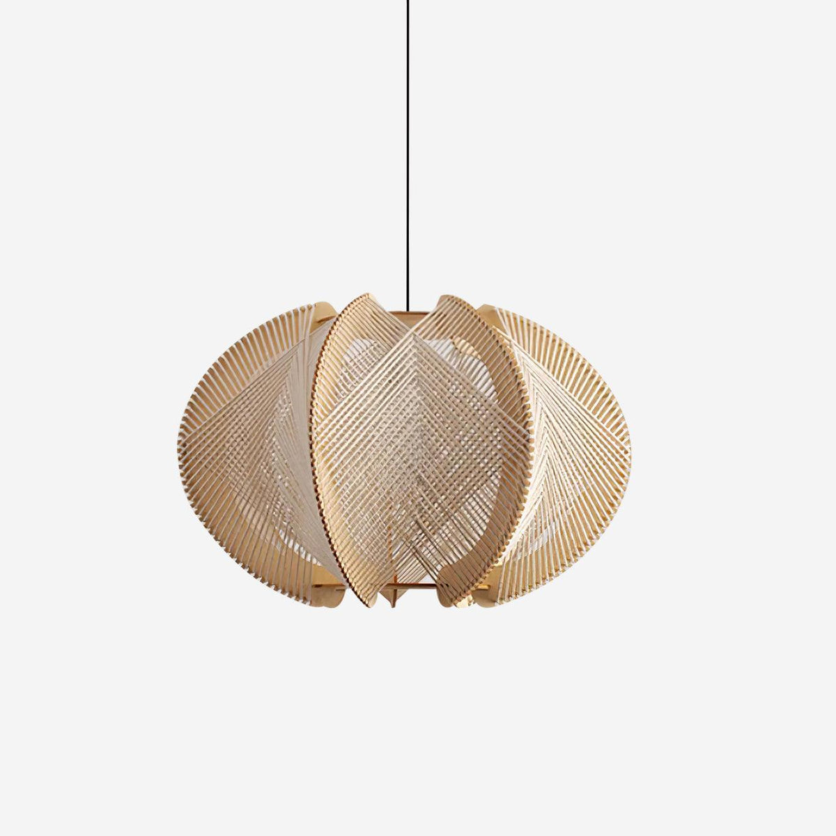 Pendant Light | Fabric Shade & Wood Frame | 30–60 cm