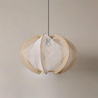 Pendant Light | Fabric Shade & Wood Frame | 30–60 cm