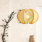 Pendant Light | Fabric Shade & Wood Frame | 30–60 cm