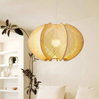 Pendant Light | Fabric Shade & Wood Frame | 30–60 cm