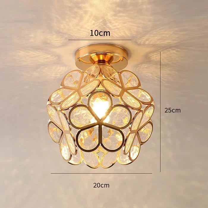 Pendant Light | Floral Petal Design & Warm Glow | 30 cm Diameter