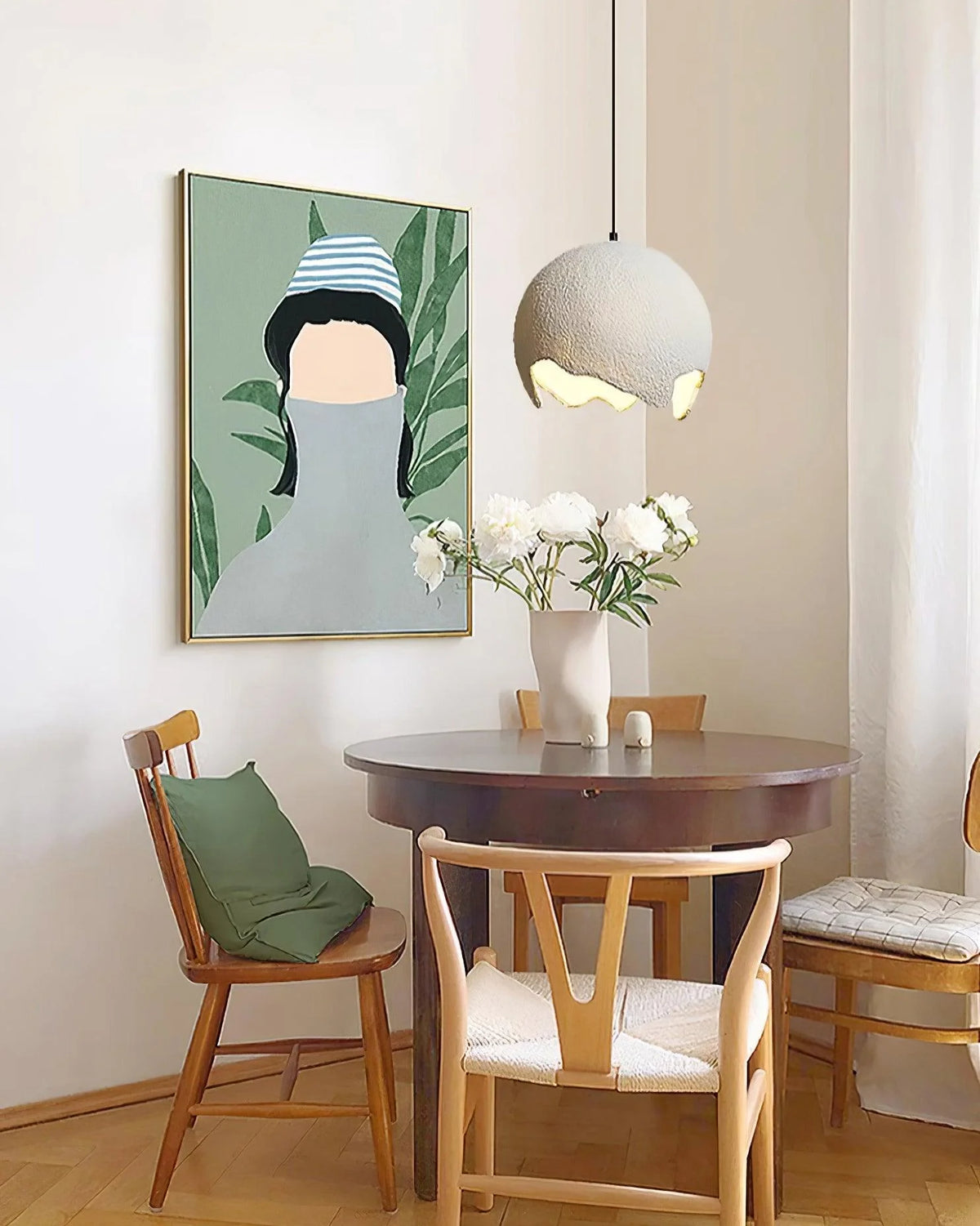 Pendant Light | Geometric Resin Shade & Metal Frame | Diameter 20/30/40 cm