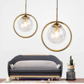 Pendant Light | Glass Shade & Metal Ring, Dimmable & 3-Colour Switch