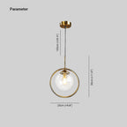 Pendant Light | Glass Shade & Metal Ring, Dimmable & 3-Colour Switch