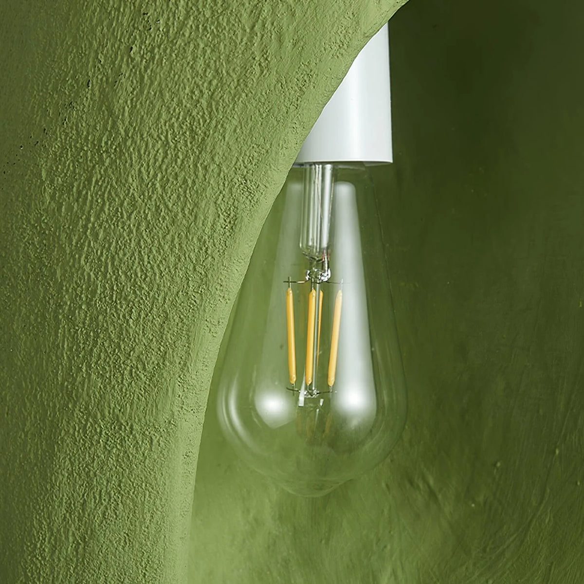 Pendant Light | Green Molded Polystyrene & LED-Compatible | 29 cm Diameter