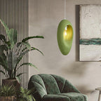 Pendant Light | Green Molded Polystyrene & LED-Compatible | 29 cm Diameter