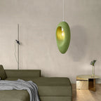 Pendant Light | Green Molded Polystyrene & LED-Compatible | 29 cm Diameter
