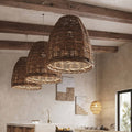 Pendant Light | Hand-Woven Rattan Shade, Metal Fixture & Adjustable Cord