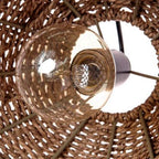 Pendant Light | Hand-Woven Rattan Shade, Metal Fixture & Adjustable Cord
