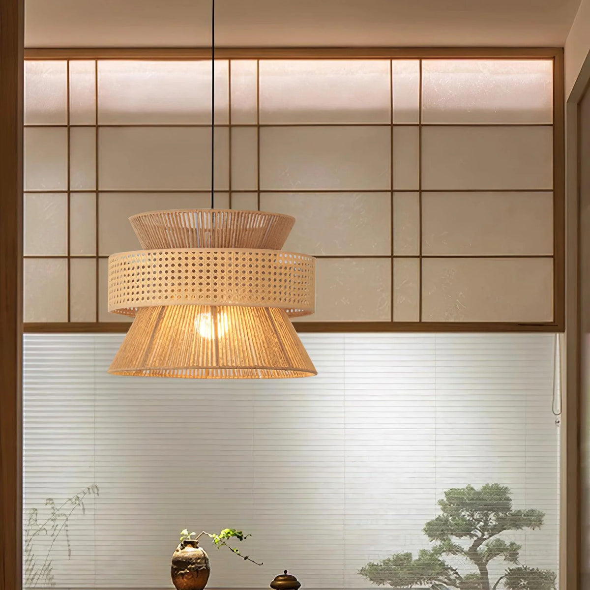 Pendant Light | Handwoven Rattan & Bamboo | Multiple Sizes