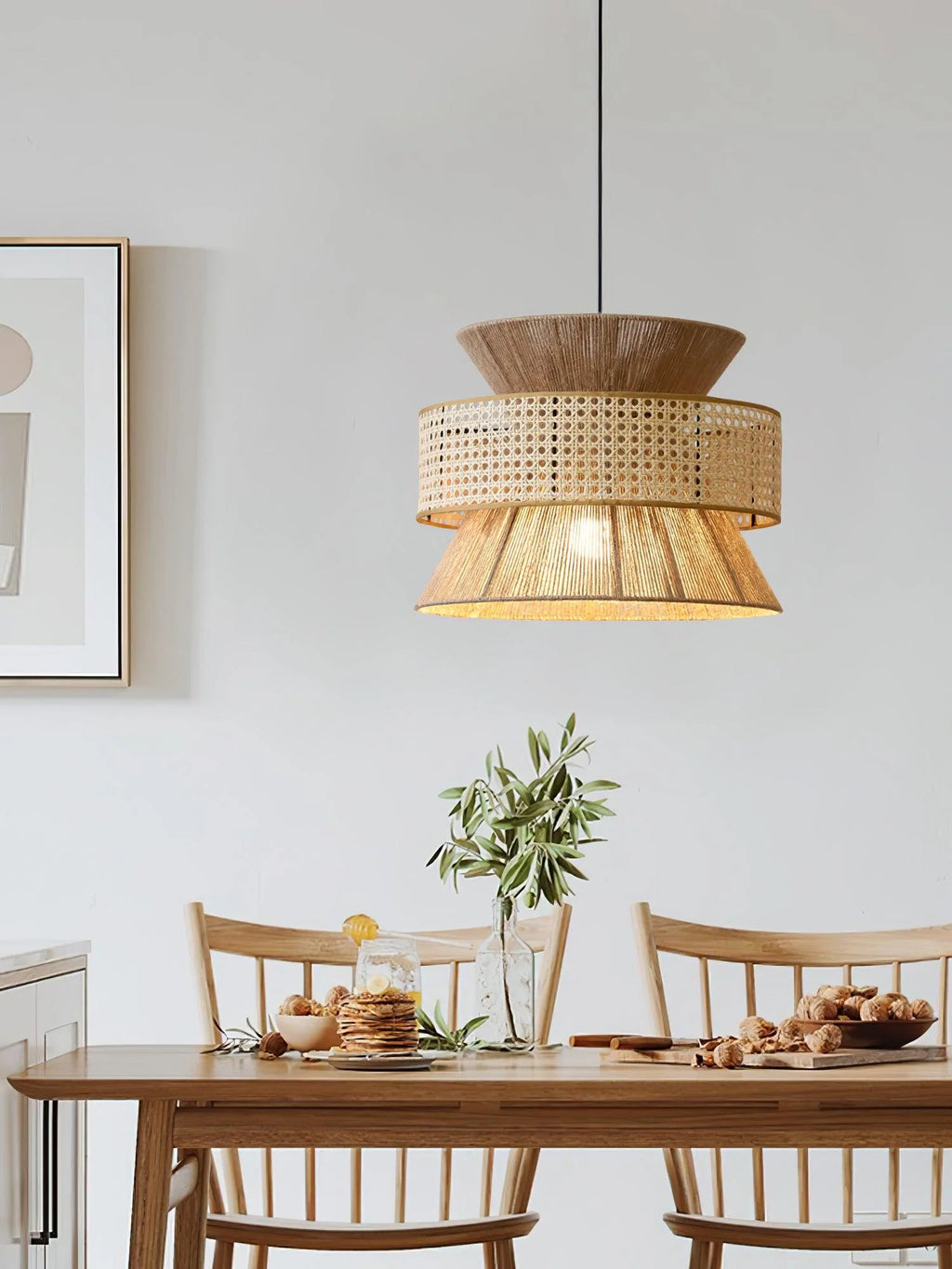 Pendant Light | Handwoven Rattan & Bamboo | Multiple Sizes