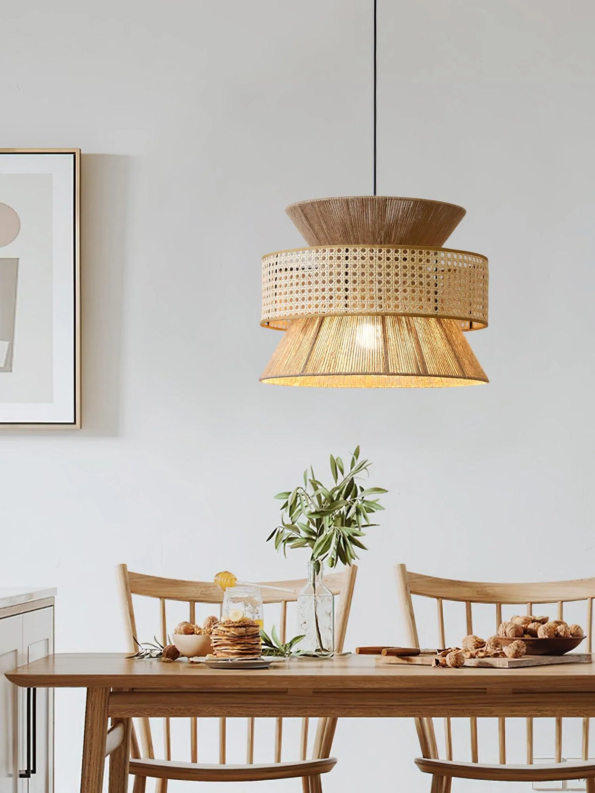 Pendant Light | Handwoven Rattan & Bamboo | Multiple Sizes