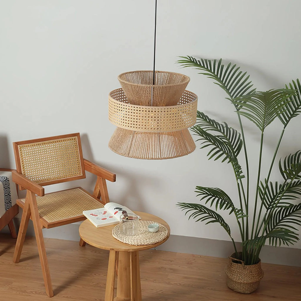 Pendant Light | Handwoven Rattan & Bamboo | Multiple Sizes