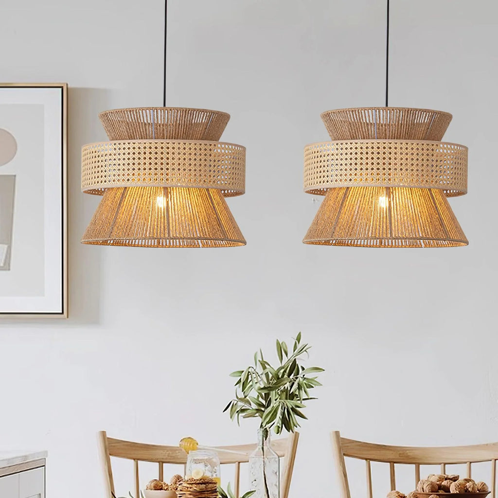Pendant Light | Handwoven Rattan & Bamboo | Multiple Sizes
