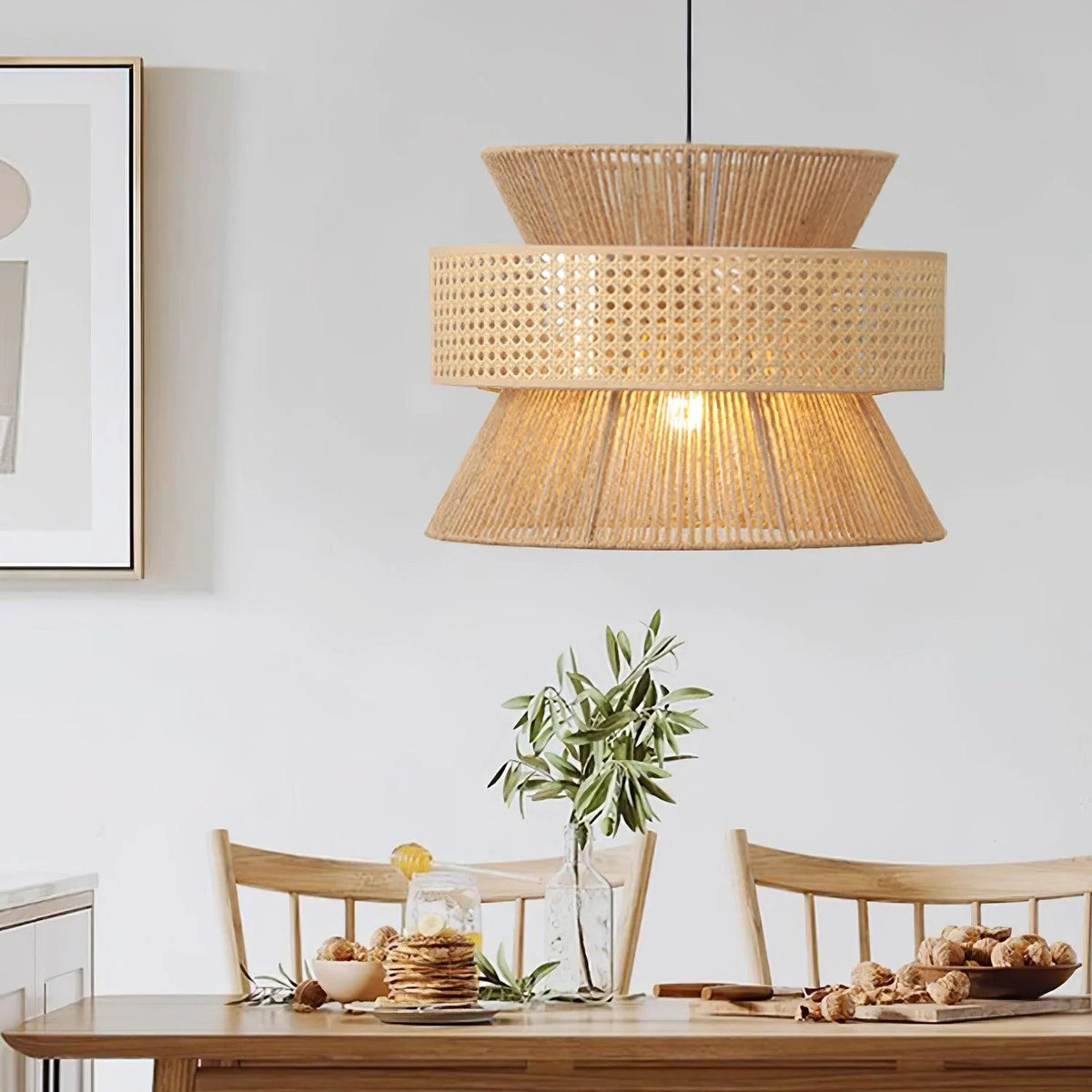 Pendant Light | Handwoven Rattan & Bamboo | Multiple Sizes