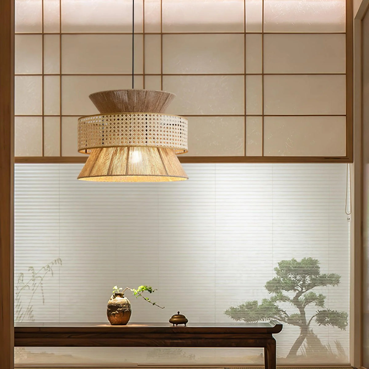 Pendant Light | Handwoven Rattan & Bamboo | Multiple Sizes