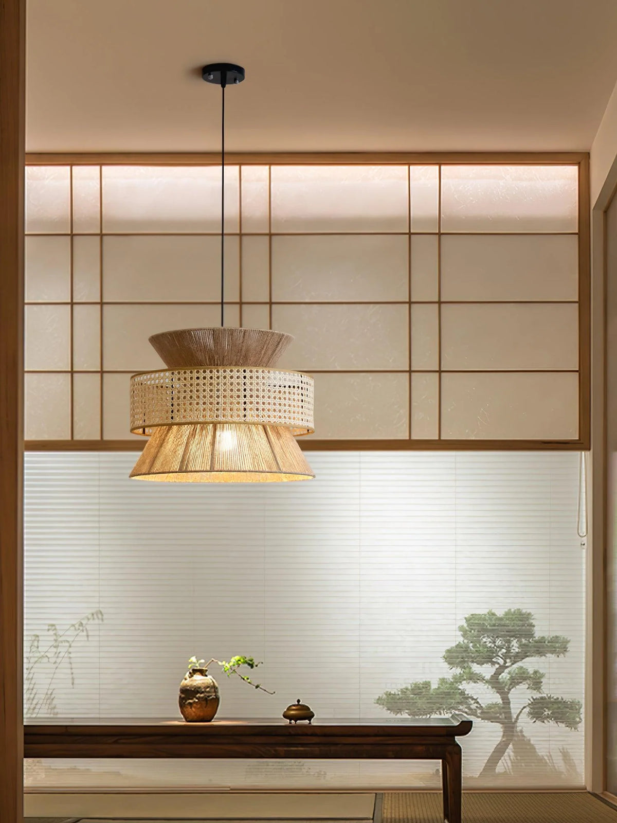 Pendant Light | Handwoven Rattan & Bamboo | Multiple Sizes