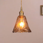 Pendant Light | Industrial Brass & Glass | LED Bulb Included