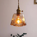 Pendant Light | Industrial Brass Metal & Glass LED Bulb Included