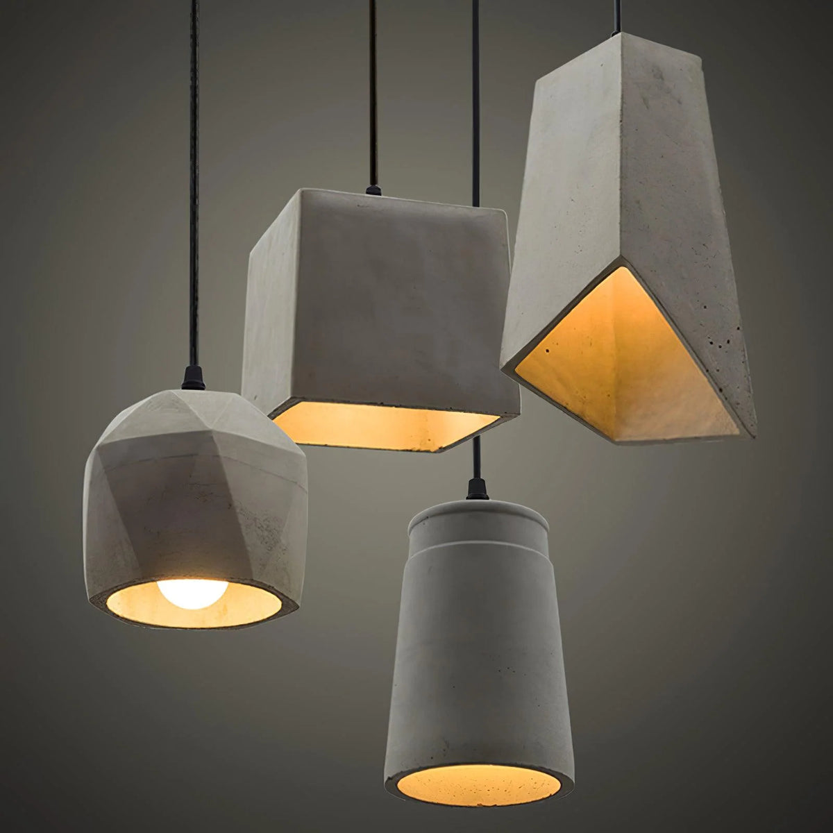 Pendant Light | Industrial Cement & E26/E27 Socket | 140 cm Cable
