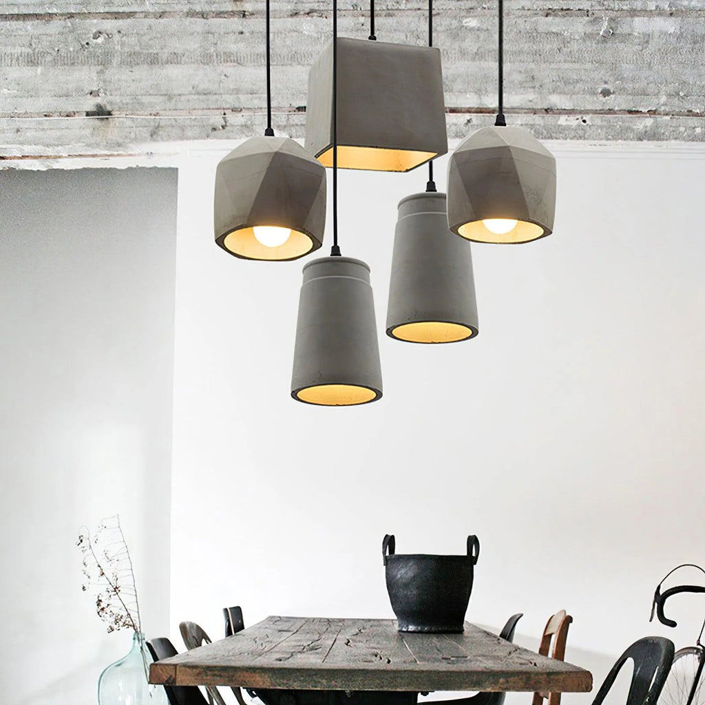 Pendant Light | Industrial Cement & E26/E27 Socket | 140 cm Cable