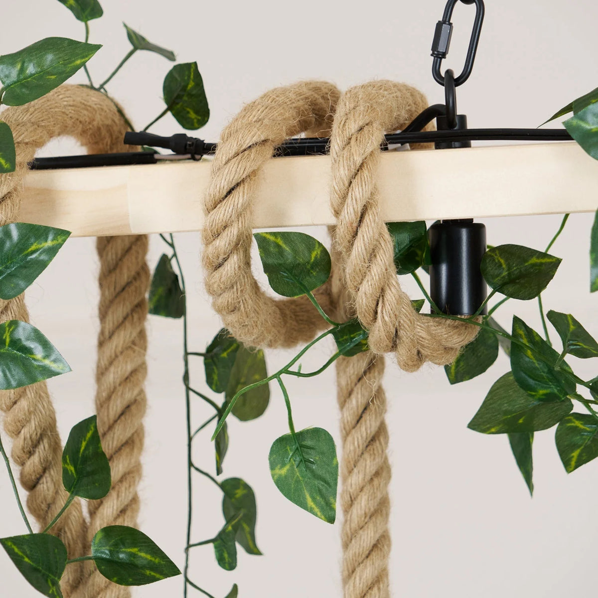 Pendant Light | Industrial Grenade Design Hemp Rope & Metal | Adjustable Height