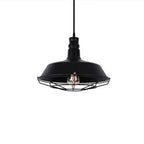 Pendant Light | Industrial Metal & Warm LED Bulb Included
