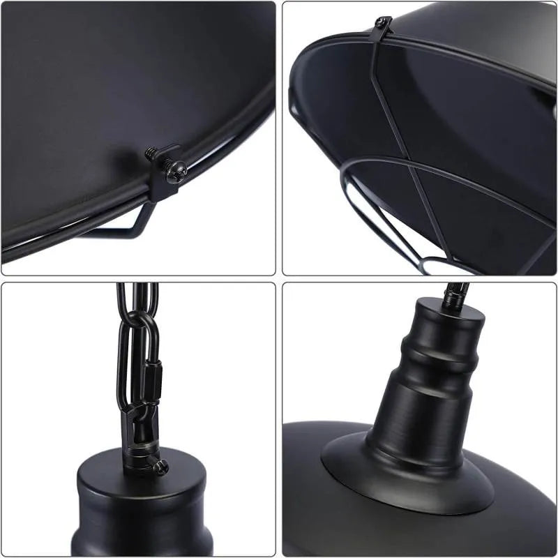 Pendant Light | Industrial Metal & Warm LED Bulb Included