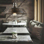 Pendant Light | Industrial Metal & Warm LED Bulb Included