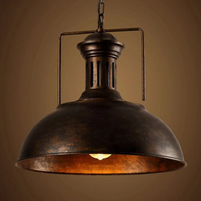 Pendant Light | Industrial Retro Metal Shade & Adjustable Chain
