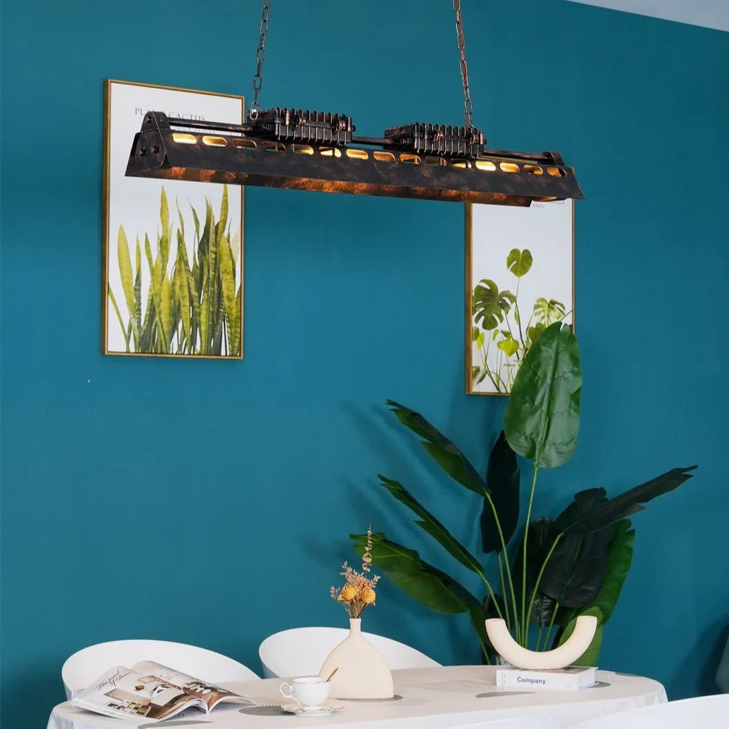 Pendant Light | Industrial Steampunk Bronze Finish & Adjustable Chain