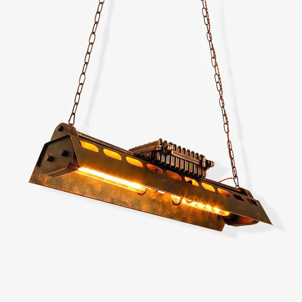 Pendant Light | Industrial Steampunk Bronze Finish & Adjustable Chain