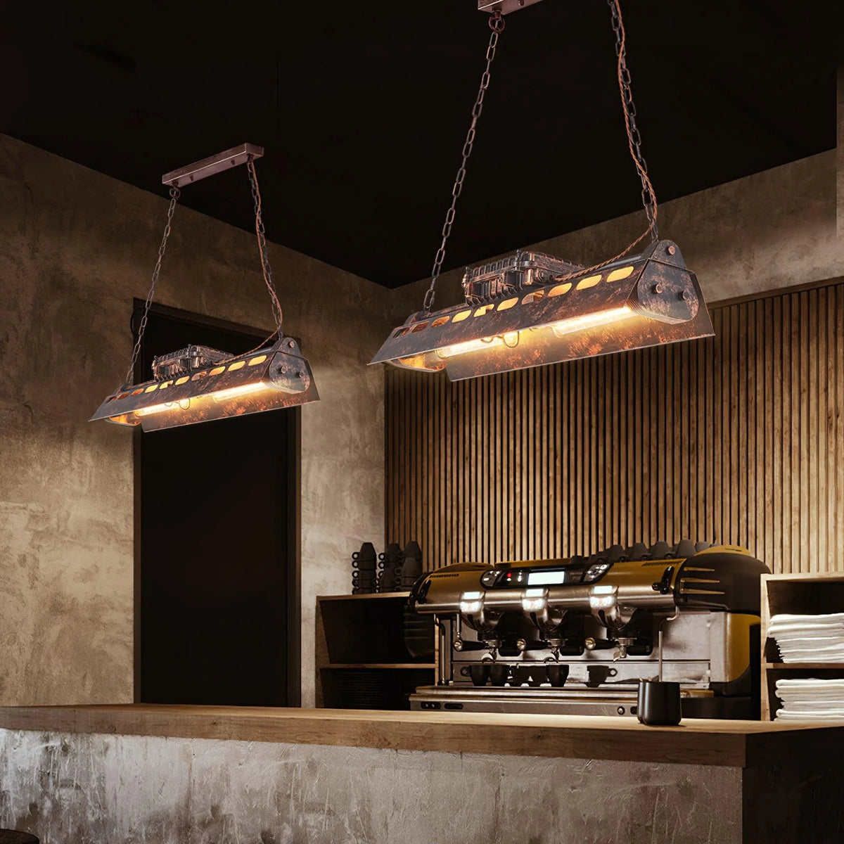 Pendant Light | Industrial Steampunk Bronze Finish & Adjustable Chain