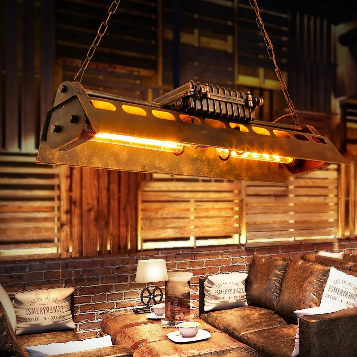 Pendant Light | Industrial Steampunk Bronze Finish & Adjustable Chain