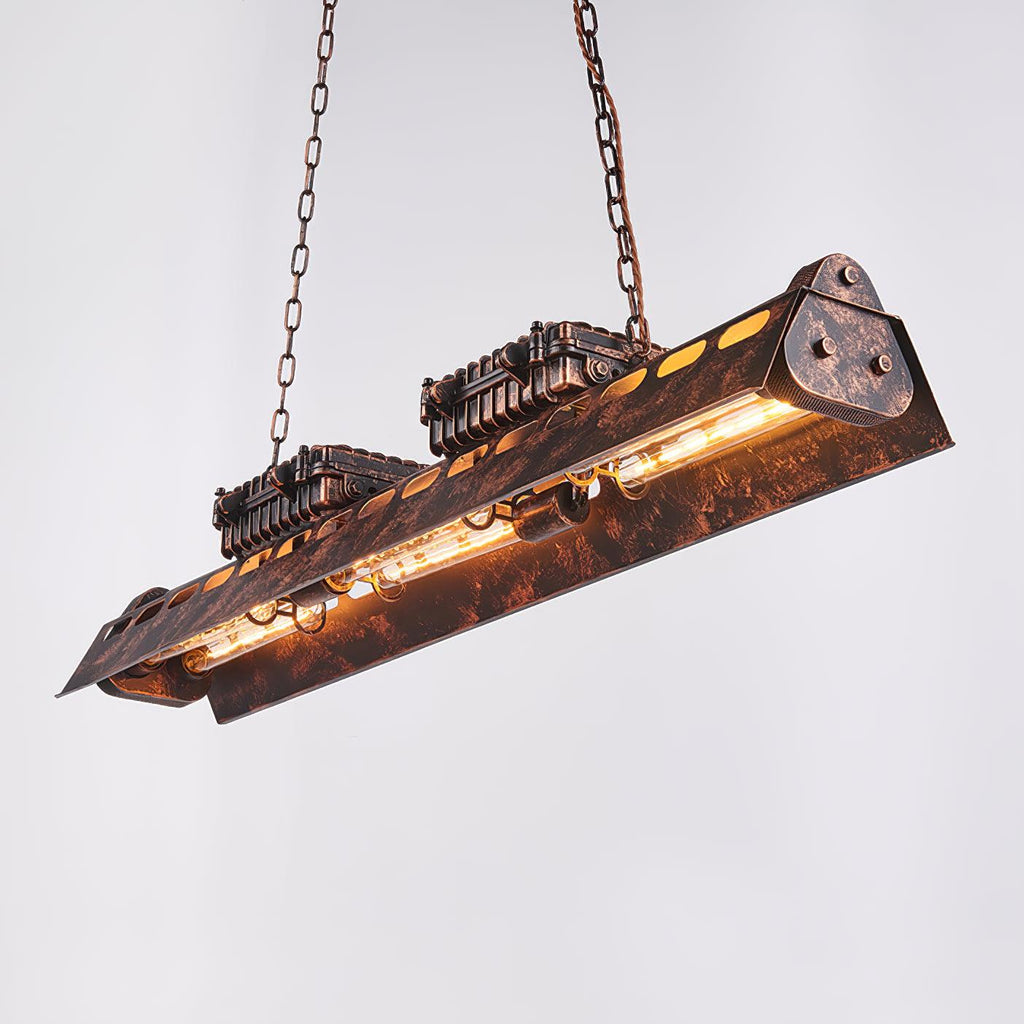 Pendant Light | Industrial Steampunk Bronze Finish & Adjustable Chain