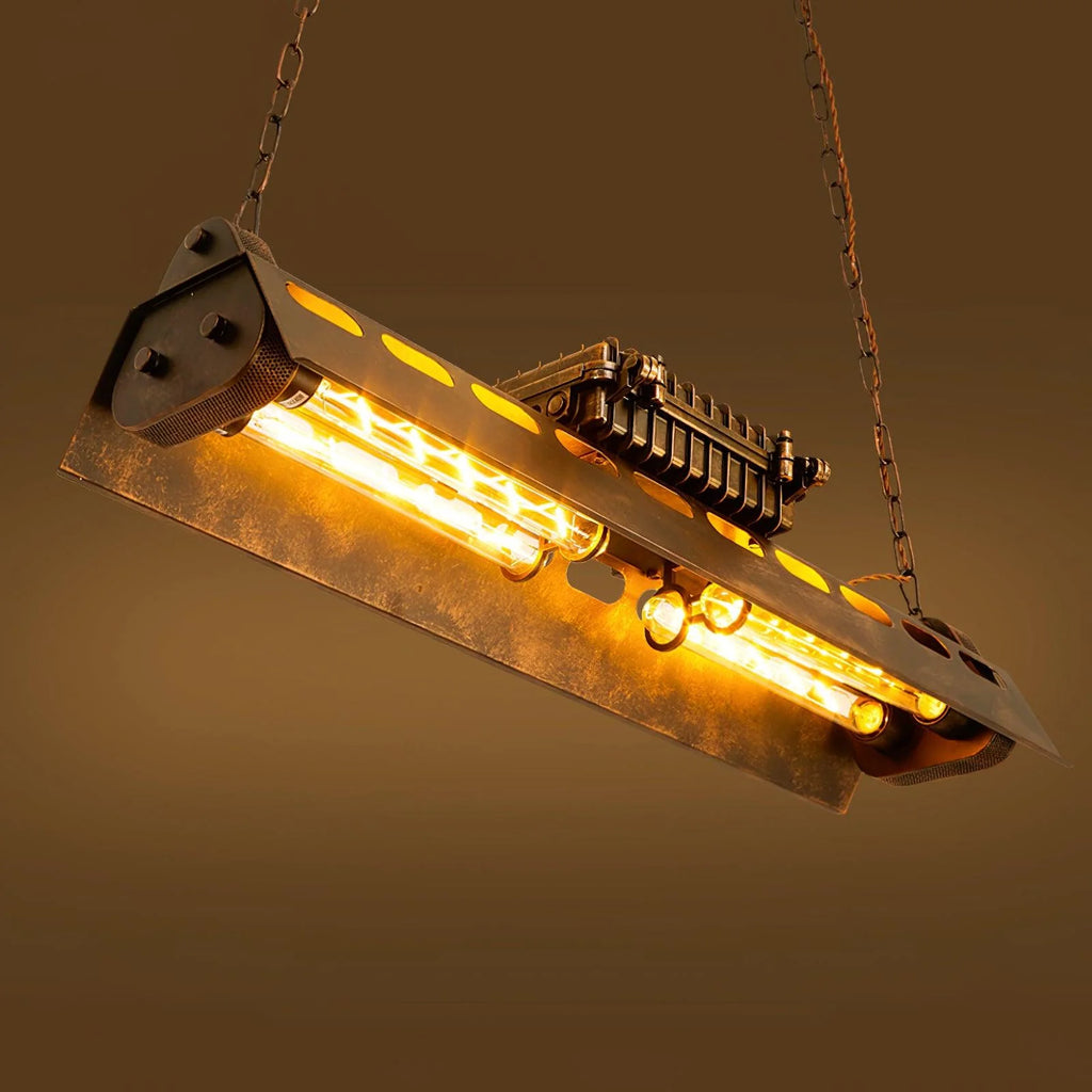 Pendant Light | Industrial Steampunk Bronze Finish & Adjustable Chain