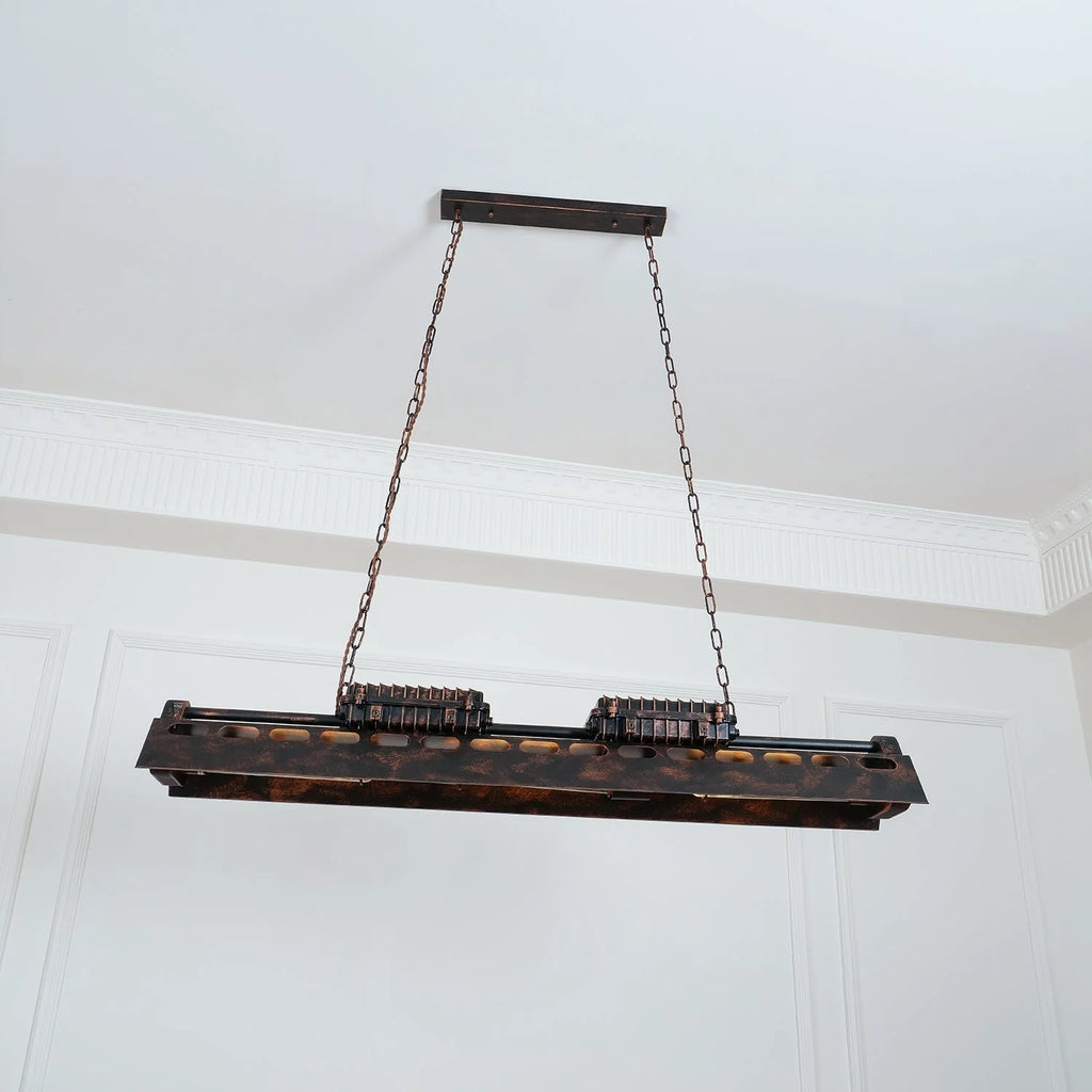 Pendant Light | Industrial Steampunk Bronze Finish & Adjustable Chain