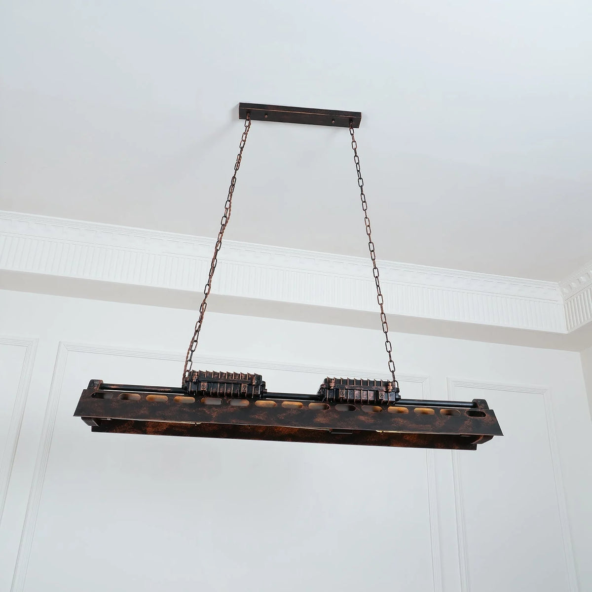 Pendant Light | Industrial Steampunk Bronze Finish & Adjustable Chain