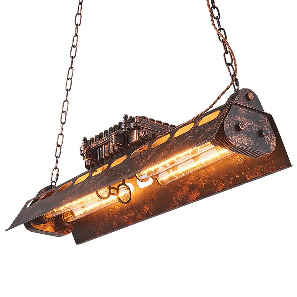 Pendant Light | Industrial Steampunk Bronze Finish & Adjustable Chain