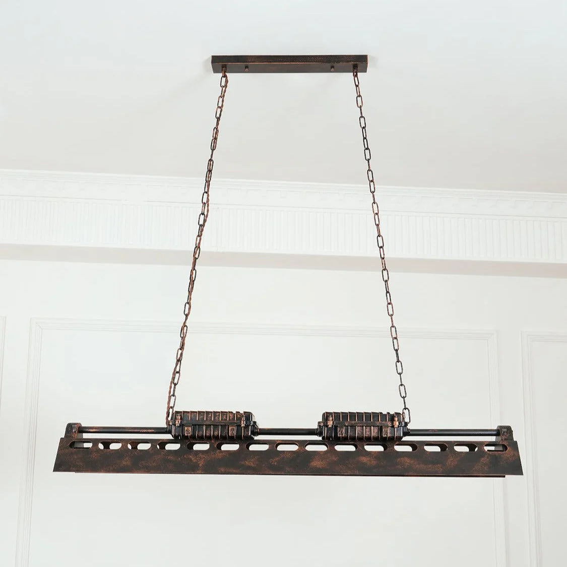 Pendant Light | Industrial Steampunk Bronze Finish & Adjustable Chain