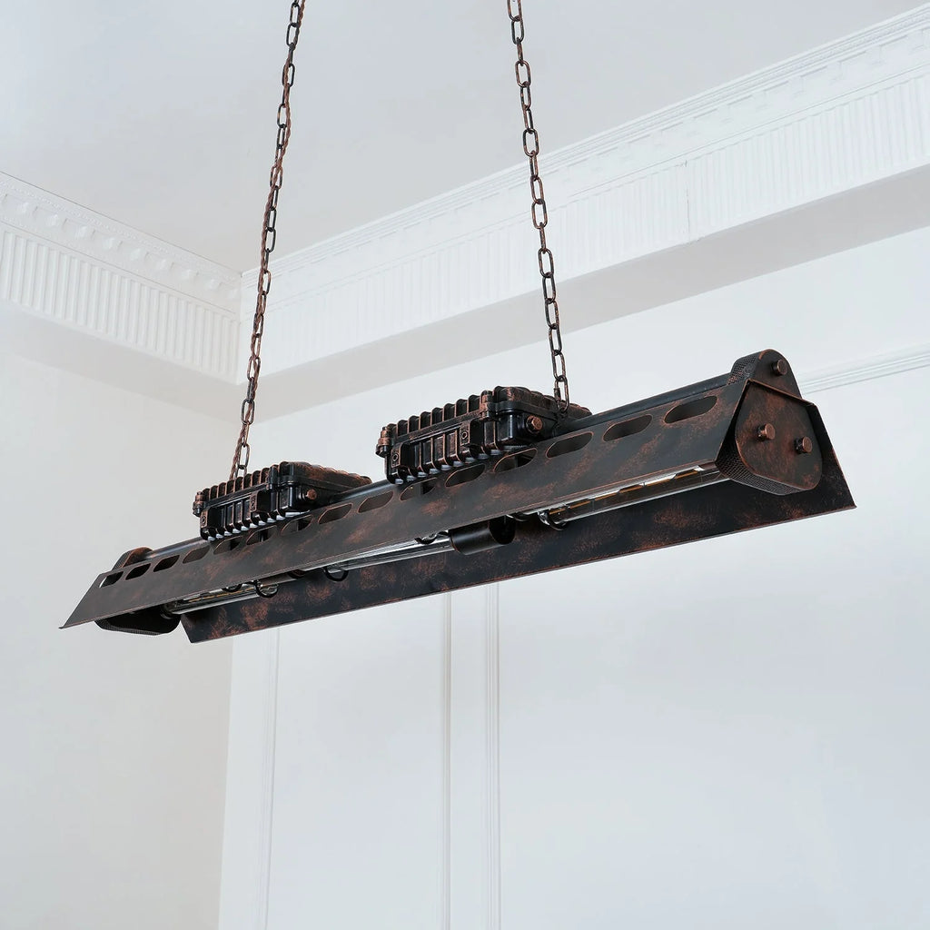 Pendant Light | Industrial Steampunk Bronze Finish & Adjustable Chain