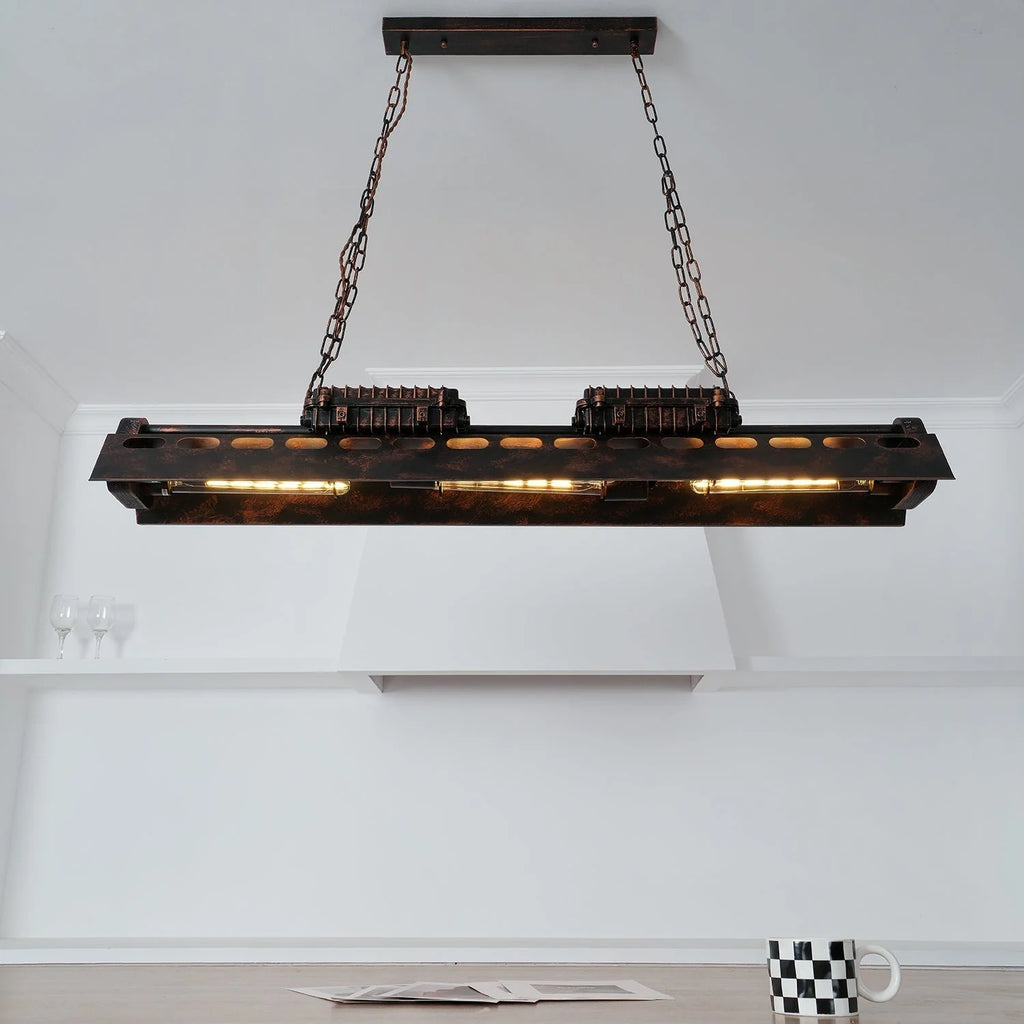Pendant Light | Industrial Steampunk Bronze Finish & Adjustable Chain