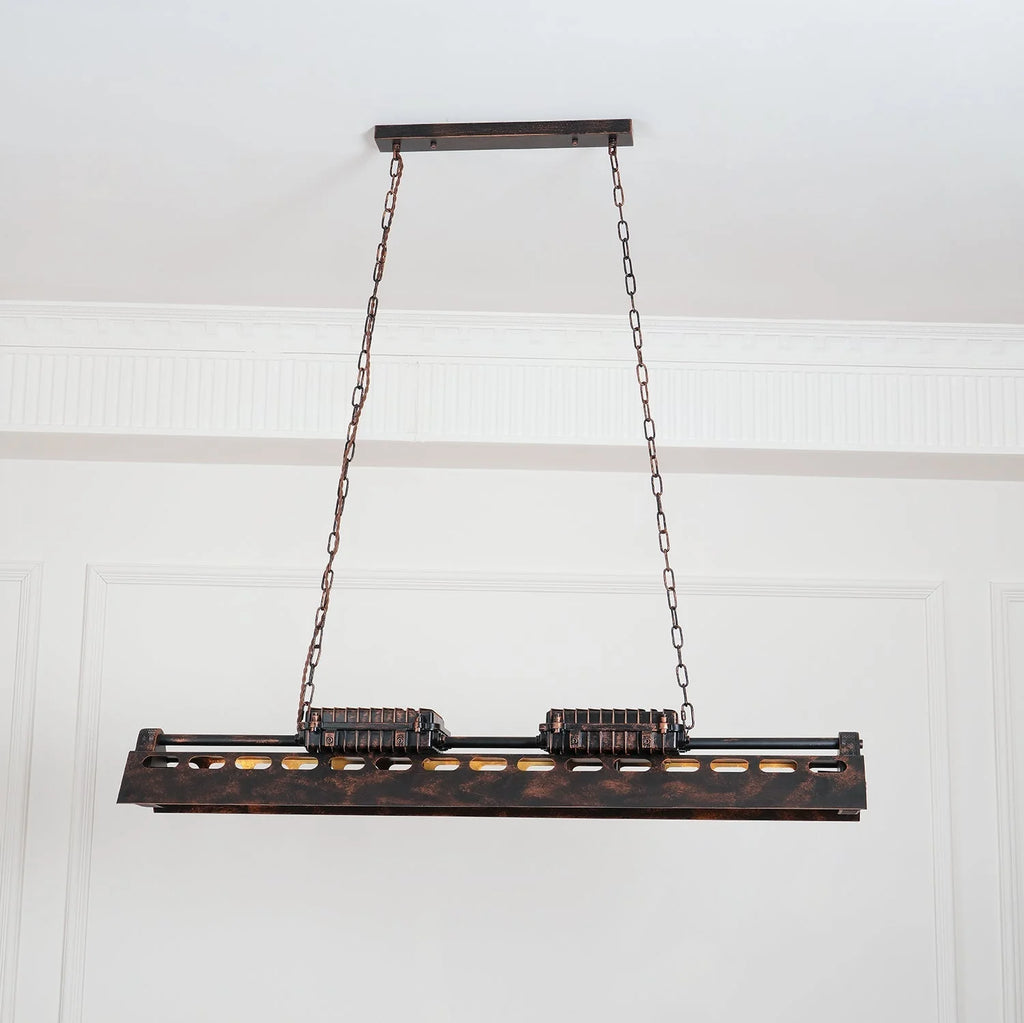 Pendant Light | Industrial Steampunk Bronze Finish & Adjustable Chain